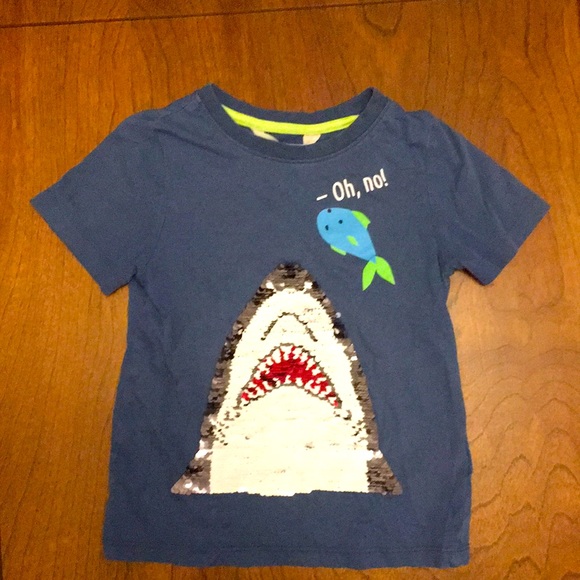 Fun Sequins Shark tshirt - Picture 1 of 3